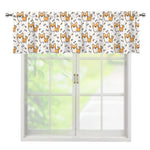 Cartoon Corgi Pattern Print Window Valance
