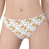 Cartoon Corgi Pattern Print Women's Panties