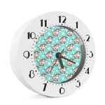 Cartoon Cow And Daisy Flower Print Alarm Clock