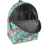 Cartoon Cow And Daisy Flower Print Backpack