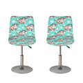 Cartoon Cow And Daisy Flower Print Bar Stool Covers