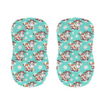 Cartoon Cow And Daisy Flower Print Bar Stool Covers