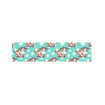 Cartoon Cow And Daisy Flower Print Bed Runner