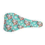 Cartoon Cow And Daisy Flower Print Bicycle Seat Cover