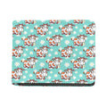 Cartoon Cow And Daisy Flower Print Bifold Wallet
