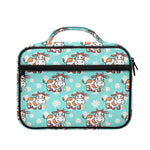 Cartoon Cow And Daisy Flower Print Briefcase Bible Bag