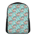 Cartoon Cow And Daisy Flower Print Casual Backpack