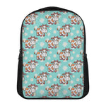 Cartoon Cow And Daisy Flower Print Casual Backpack