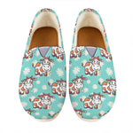 Cartoon Cow And Daisy Flower Print Casual Shoes