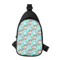 Cartoon Cow And Daisy Flower Print Sling Bag