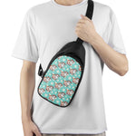 Cartoon Cow And Daisy Flower Print Chest Bag