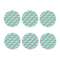 Cartoon Cow And Daisy Flower Print Coaster Set