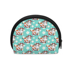 Cartoon Cow And Daisy Flower Print Coin Purse