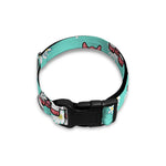 Cartoon Cow And Daisy Flower Print Dog Collar