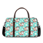 Cartoon Cow And Daisy Flower Print Duffle Bag