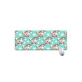 Cartoon Cow And Daisy Flower Print Extended Mouse Pad