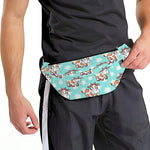 Cartoon Cow And Daisy Flower Print Fanny Pack