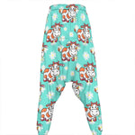 Cartoon Cow And Daisy Flower Print Hammer Pants
