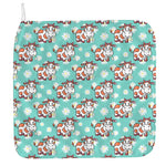 Cartoon Cow And Daisy Flower Print Hand Towel