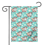 Cartoon Cow And Daisy Flower Print House Flag