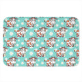 Cartoon Cow And Daisy Flower Print Indoor Door Mat