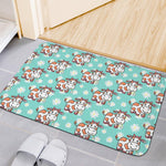 Cartoon Cow And Daisy Flower Print Indoor Door Mat