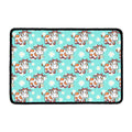 Cartoon Cow And Daisy Flower Print Kitchen Mat