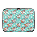 Cartoon Cow And Daisy Flower Print Laptop Sleeve