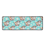 Cartoon Cow And Daisy Flower Print Long Kitchen Mat