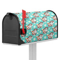 Cartoon Cow And Daisy Flower Print Mailbox Cover