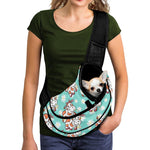 Cartoon Cow And Daisy Flower Print Pet Sling Carrier