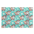 Cartoon Cow And Daisy Flower Print Placemat