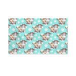 Cartoon Cow And Daisy Flower Print Polyester Flag