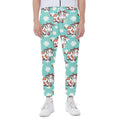 Cartoon Cow And Daisy Flower Print Joggers