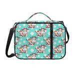 Cartoon Cow And Daisy Flower Print Shoulder Strap Bible Bag
