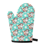 Cartoon Cow And Daisy Flower Print Single Oven Mitt