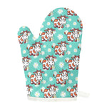 Cartoon Cow And Daisy Flower Print Single Oven Mitt