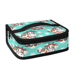 Cartoon Cow And Daisy Flower Print Small Lunch Bag