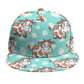 Cartoon Cow And Daisy Flower Print Snapback Cap