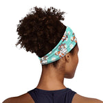 Cartoon Cow And Daisy Flower Print Sports Headband