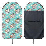 Cartoon Cow And Daisy Flower Print Waterproof Car Seat Cover