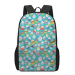 Cartoon Cupcake Pattern Print 17 Inch Backpack