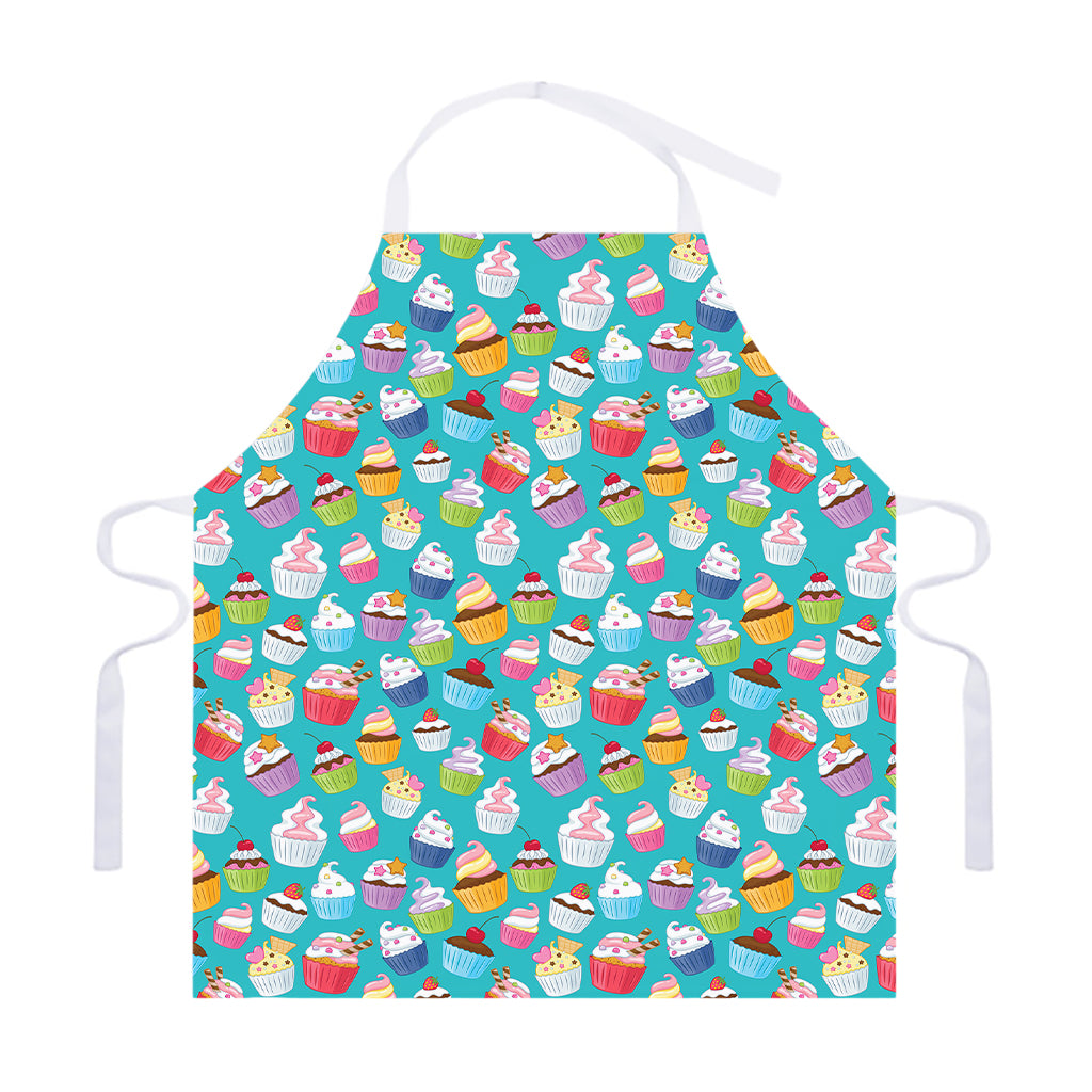 Cartoon Cupcake Pattern Print Adjustable Apron