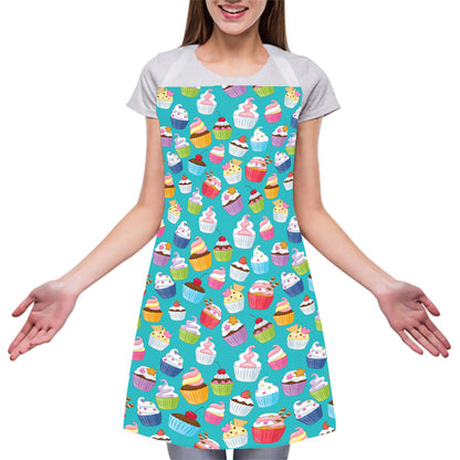 Cartoon Cupcake Pattern Print Adjustable Apron