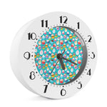 Cartoon Cupcake Pattern Print Alarm Clock