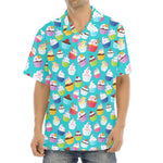 Cartoon Cupcake Pattern Print Aloha Shirt