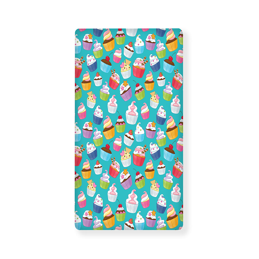 Cartoon Cupcake Pattern Print Baby Crib Sheet