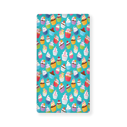 Cartoon Cupcake Pattern Print Baby Crib Sheet