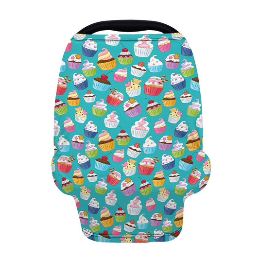 Cartoon Cupcake Pattern Print Baby Seat Cover