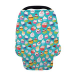 Cartoon Cupcake Pattern Print Baby Seat Cover